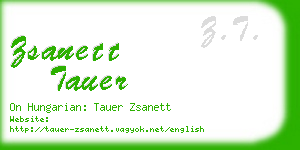 zsanett tauer business card